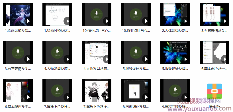 【大触来了】阿水日韩系人物插画班2019年8月结课【画质高清有课件】,课程,学习,第6张