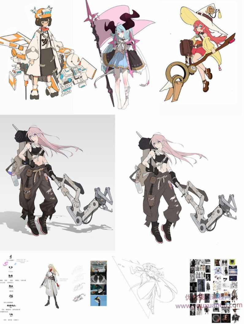 屉子巴德二次元角色立绘设计课2021年6月结课【画质高清有课件】,第2张