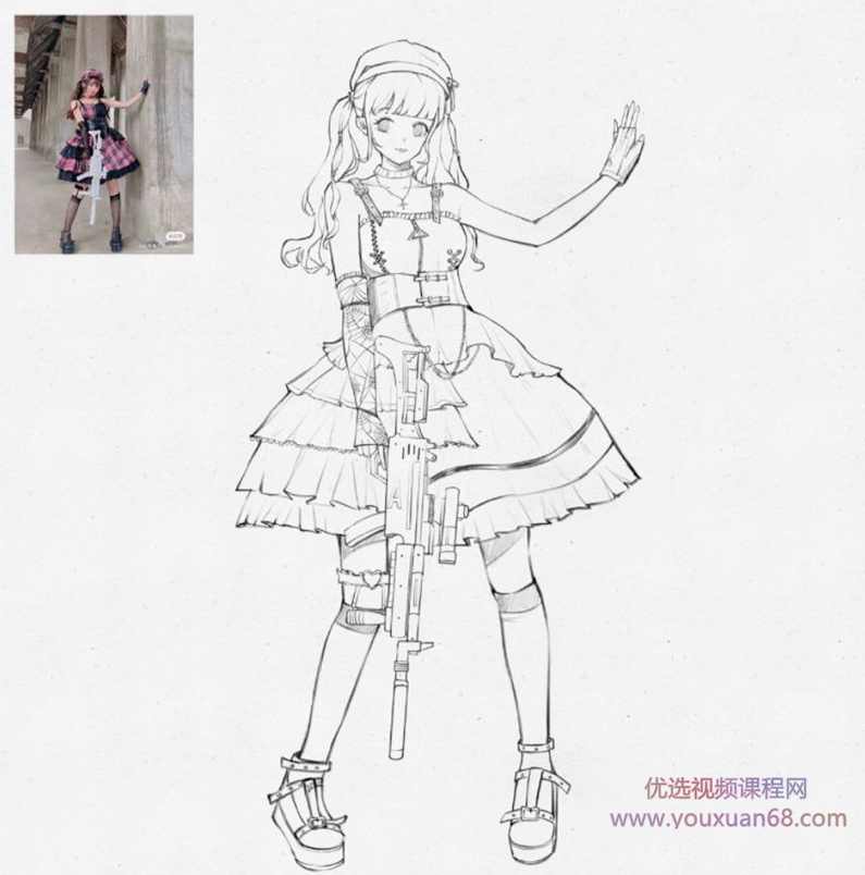 阿肯绘少女日系速写第一季2021【画质高清有课件】