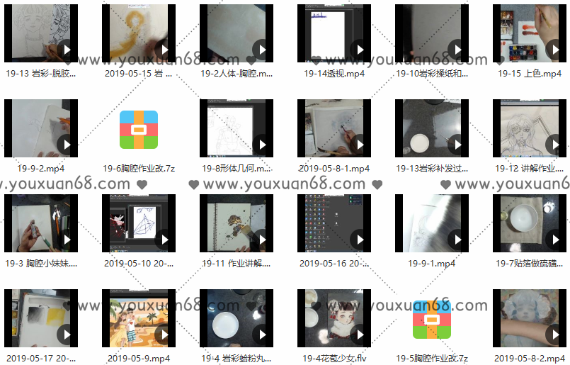 猫君大白2019岩彩手绘技法古风人物绘制,第2张