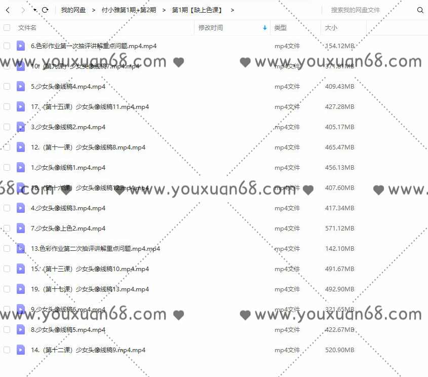 付小雅少女头像团练1+2期2021年8月ipad插画课【画质高清有笔刷】,课程,第4张