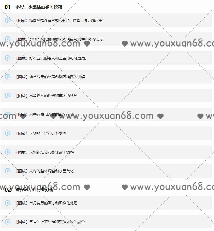 【绘梦CG学院】画措古风水彩·水墨CG插画班第2期,课程,第3张