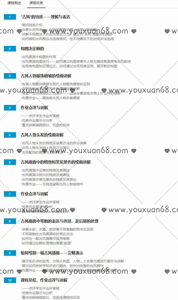 【缺课】吟耳汤古风插画中景与人的浪漫与神韵 – 模拟手绘质感的古风基础插画2021年3月结课,课程,理解,第4张