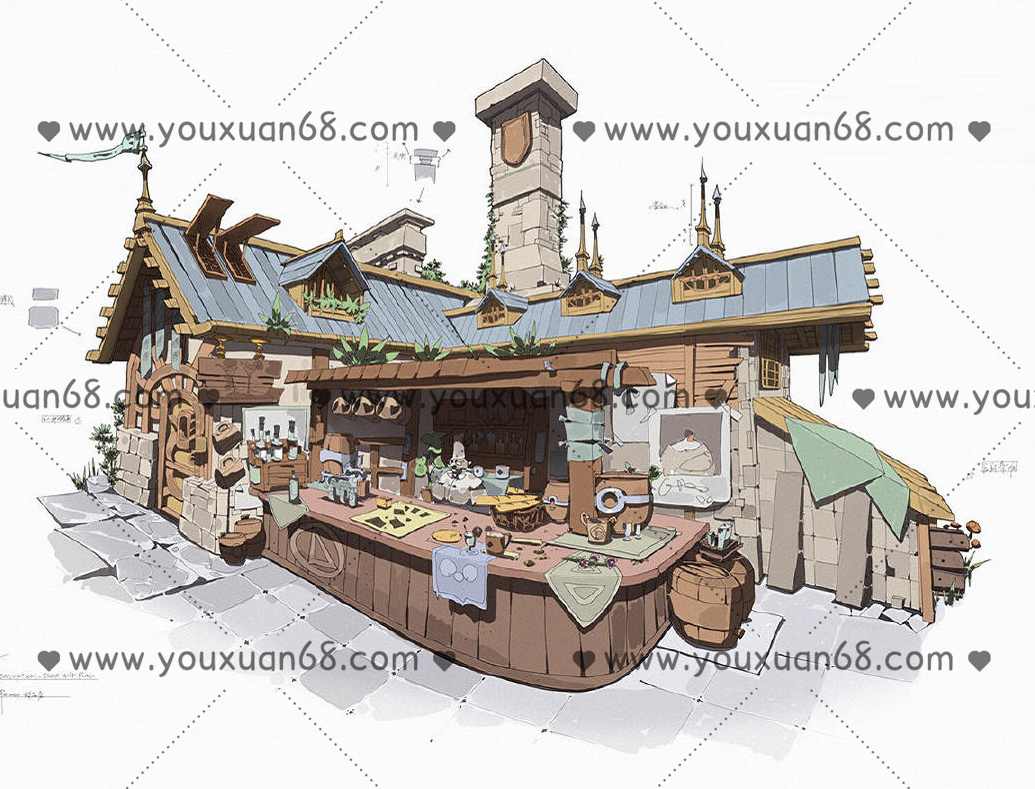 毛巾场景插画设计第四期【画质一般】