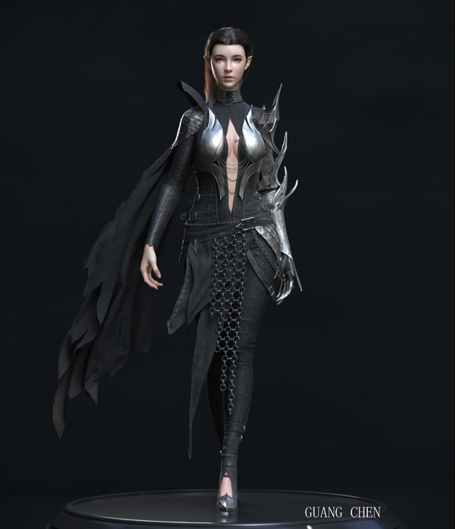 深夜学院-高精度《暗影刺客》流程制作教程，商业项目流程影视角色制作