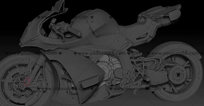 maya硬表面仿赛摩托制作全流程【画质高清】