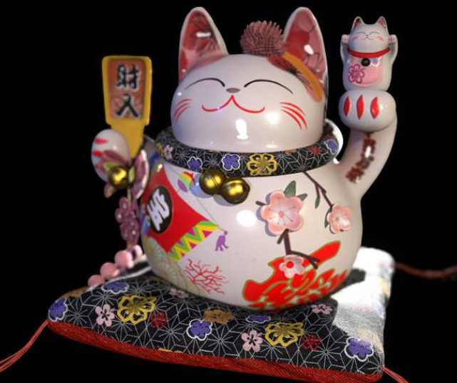 招财猫次世代案例全流程教学【画质高清只有视频】