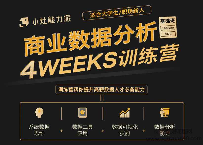小灶能力派商业数据分析训练营课程（基础班+进阶班）