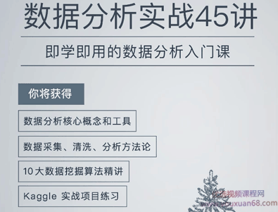 陈旸数据分析实战45讲,即学即用的数据分析入门课