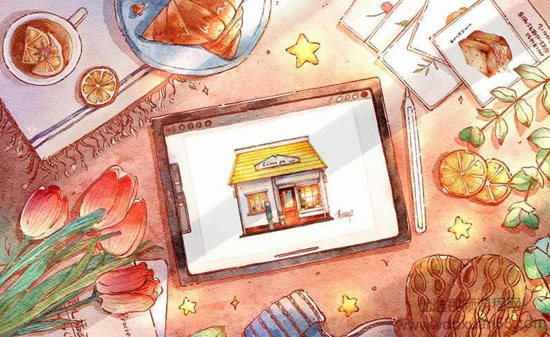 蓉儿ipad水彩插画课基础水果花卉+进阶冷饮蛋糕2020年,学习,第1张