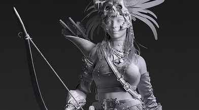 影视人物角色女猎案例教程模型篇zbrush课程【画质高清只有视频】