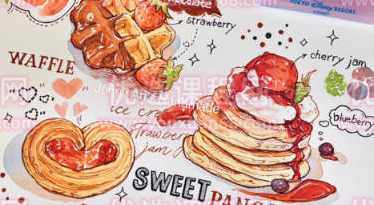 JennyAn2022水彩美食手帐速写【画质高清只有视频】