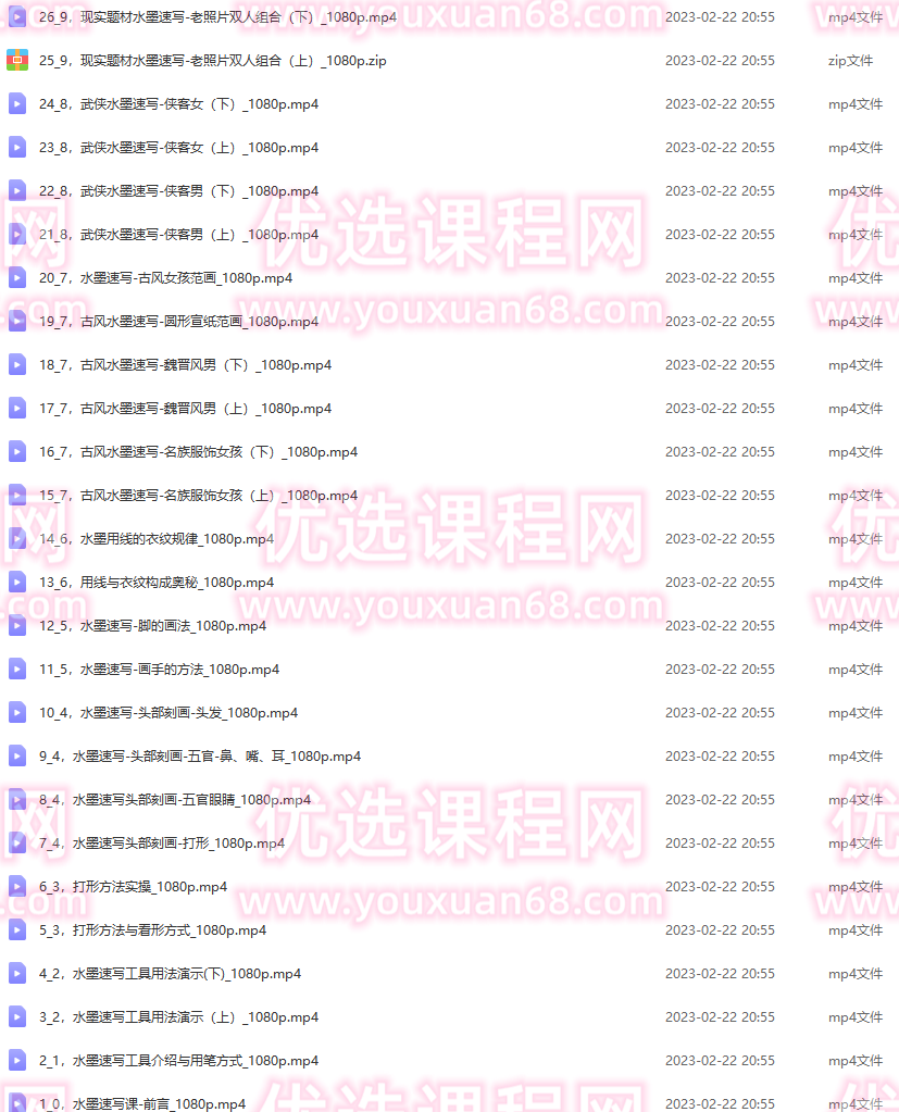 酸梅汤水墨人物速写2022【画质高清只有视频】,第2张