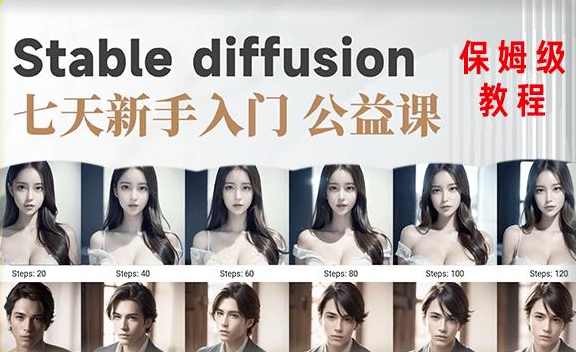 【AI训练营】全网第一个系统的stable diffusion基础课，新手入门必看