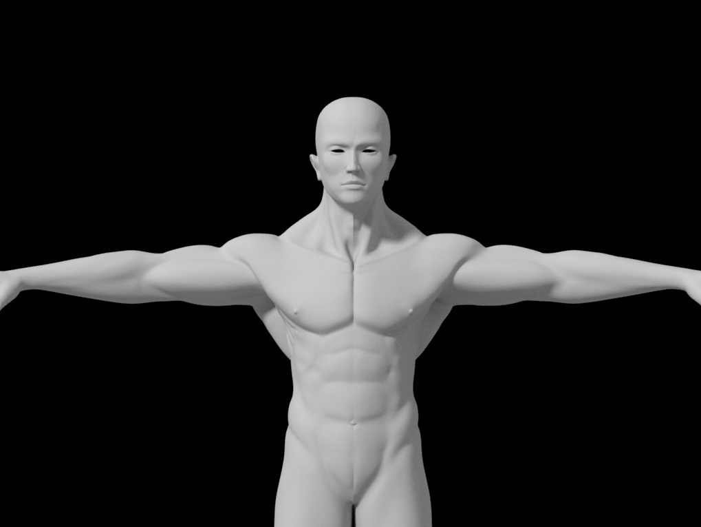 《照片级男性人体建模教程》,Photoshop,第1张