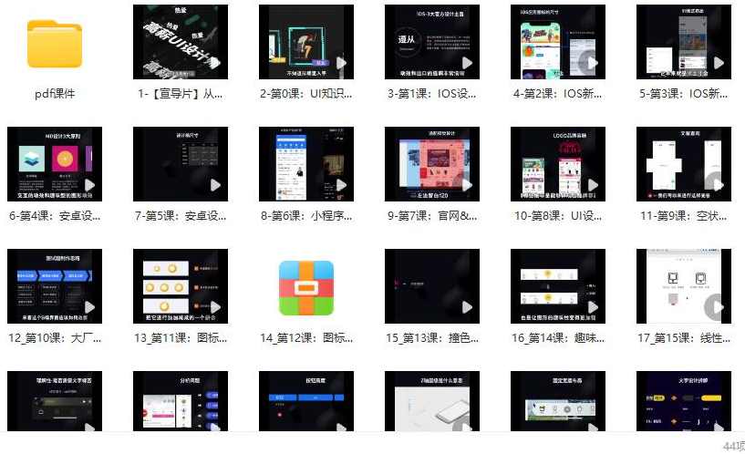 从入门到进阶UI设计全能实战课2022年【画质高清有部分课件】,课程,学习,电商,金融,小程序,第2张