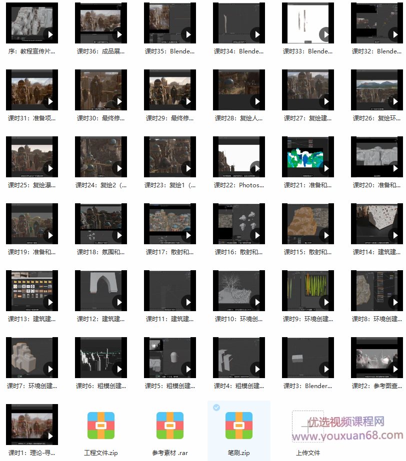 Blender2.9古代城堡,环境概念设计&概念动画制作【画质高清有工程】,课程,Photoshop,第2张 Blender2.9古代城堡,环境概念设计&概念动画制作【画质高清有工程】,课程,Photoshop,第2张