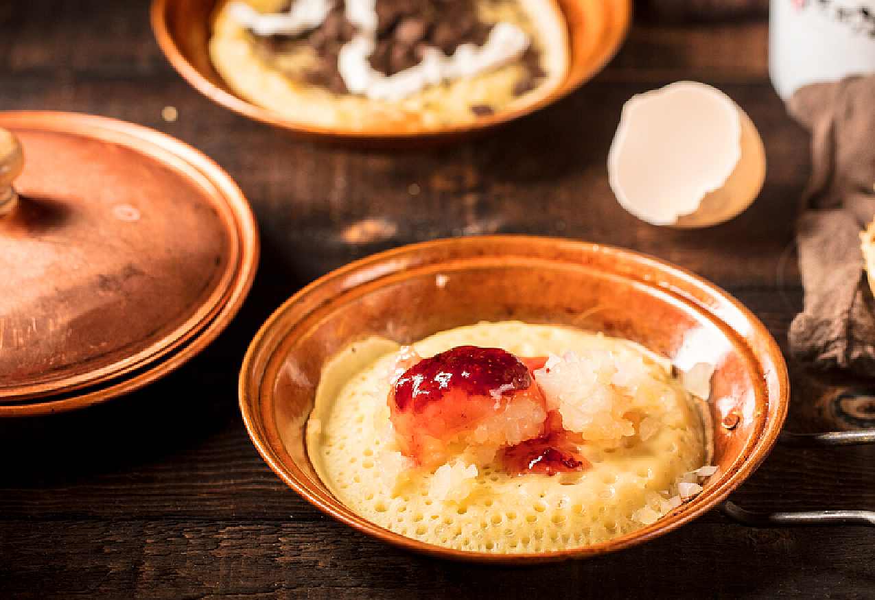 四川成都小吃经典小吃 蛋烘糕 艾蒿叶儿粑等教学光盘