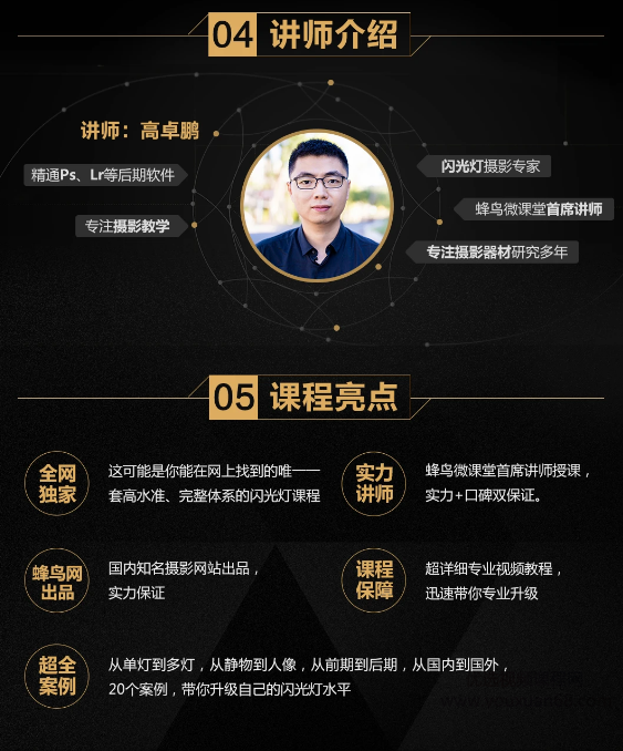 高卓鹏：闪光灯特训班-20个商业案例实战,课程,摄影,第3张