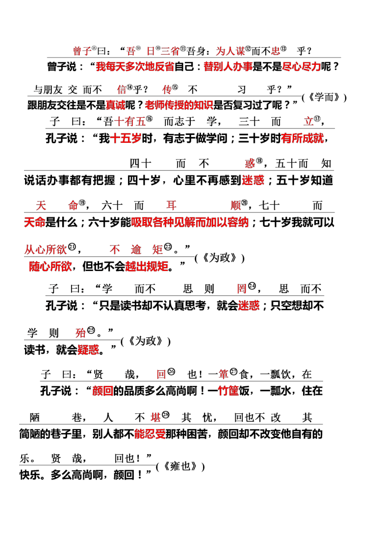 初中语文 中考文言文必考十六篇