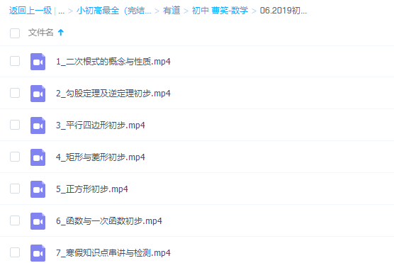 （初中数学)曹笑初二数学寒假培优班（人教版),初二,第1张