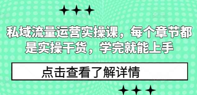 私域流量运营实操课，每个章节都是实操干货，学完就能上手,数据分析,内容营销,第1张