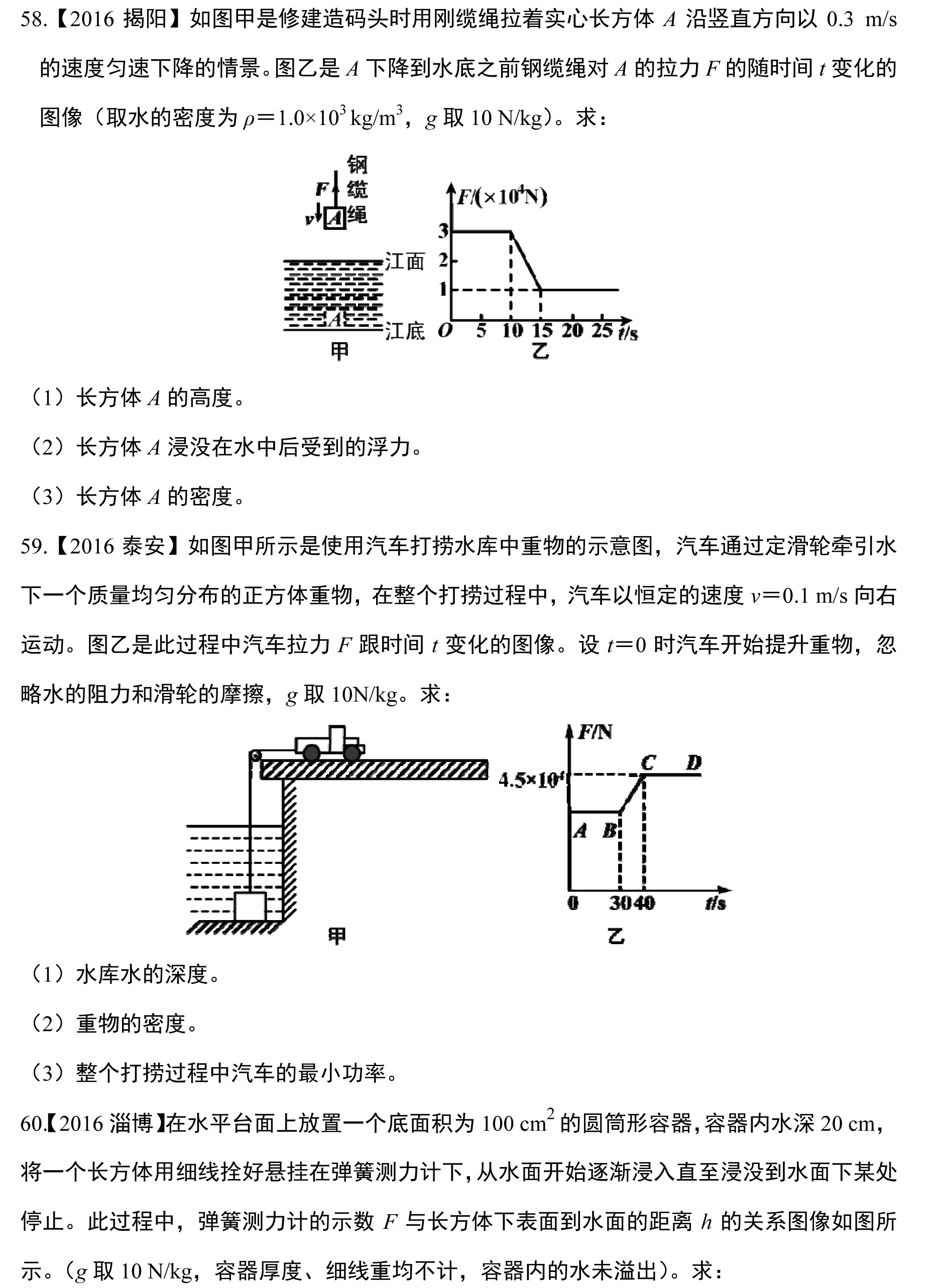 初中物理 轻松搞定浮力各种计算题型(初三中考满分专题)