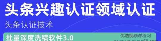 价值600元头条认证技术：头条兴趣认证领域认证准备软件（附批量深度洗稿软件3.0）,第2张