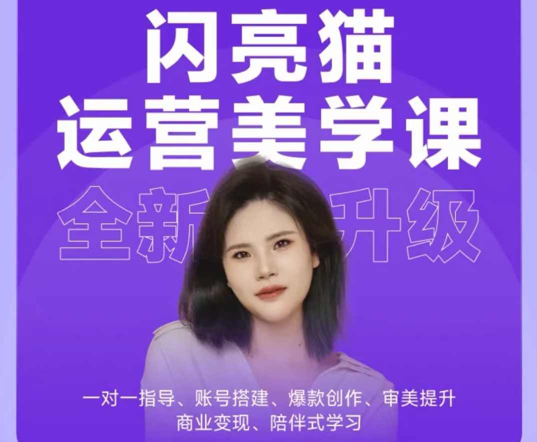 闪亮猫自媒体运营美学课6.0.全新升级，手把手带你提升品牌审美，做一个有调性的博主,课程,直播,定位,模板,摄影,第1张