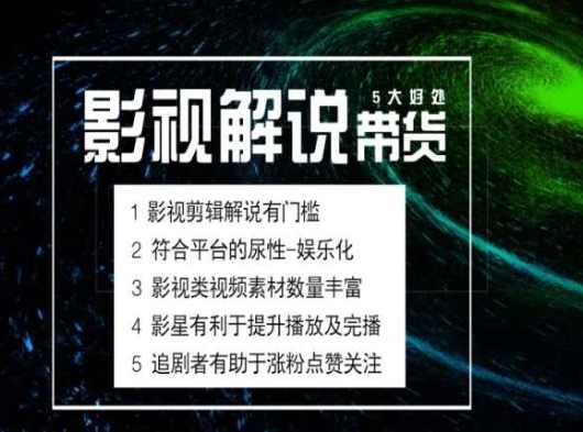 电影解说剪辑实操带货全新蓝海市场，电影解说实操课程,课程,影视,模板,脚本,第1张