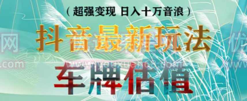 抖音最新无人直播变现直播车牌估值玩法项目，轻松日赚几百+【详细玩法教程】