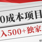 短视频变现套路剖析，抖音0成本赚钱项目玩法，日入500+独家揭秘
