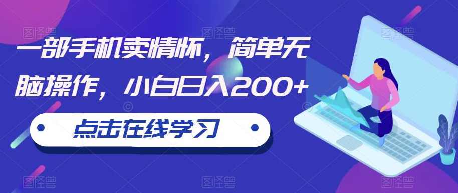 一部手机卖情怀，简单无脑操作，小白日入200+【揭秘】,课程,成长,第1张
