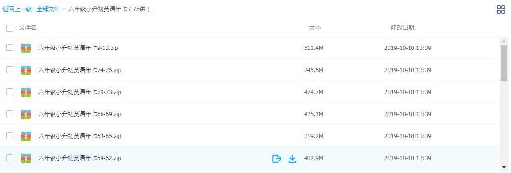 小学数学 六年级小升初英语年卡（75讲）,第1张