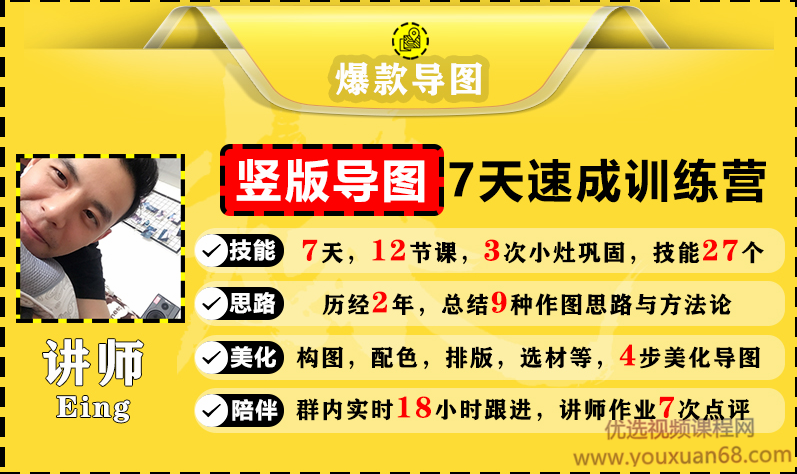 竖版导图7天速成训练营，一张图吸粉引流800+，学完你也可以,课程,第1张