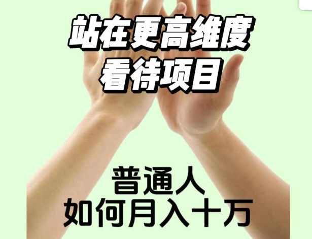 2023最火项目：站在更高维度看待项目，普通人如何月入十万【揭秘】,课程,支付,网赚,第1张