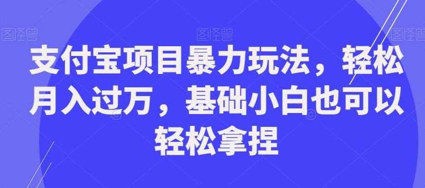 支付宝项目暴力玩法，轻松月入过万，基础小白也可以轻松拿捏【揭秘】,课程,学习,支付,第1张