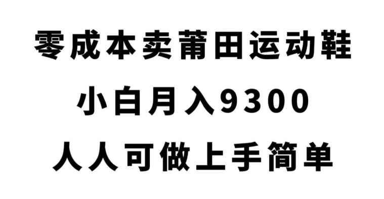 零成本卖莆田运动鞋，小白月入9300，人人可做上手简单【揭秘】,课程,运动,第1张