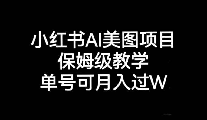 小红书AI美图项目，保姆级教学，单号即可月入过万,课程,第1张
