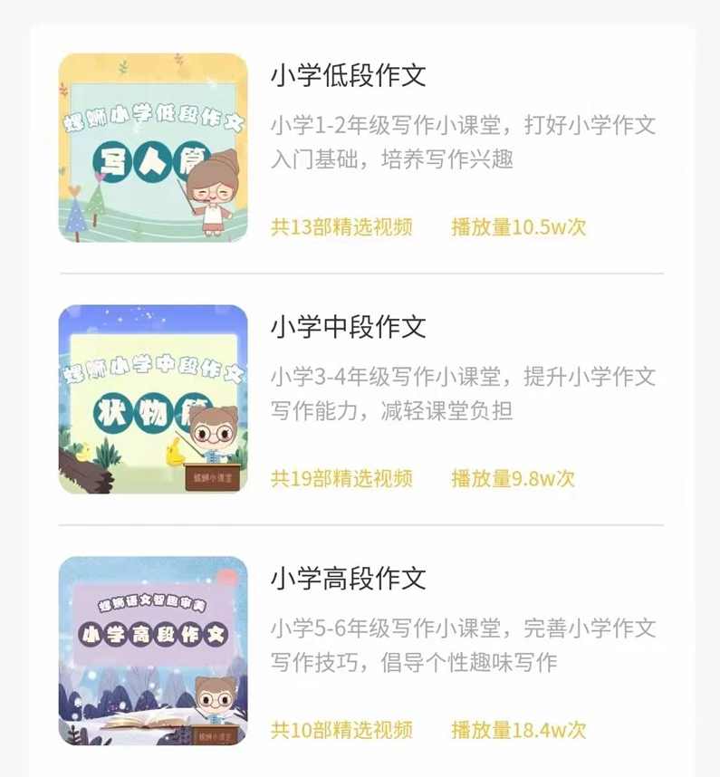 螺蛳大语文《螺蛳小学低、中、高段作文》,课程,第1张