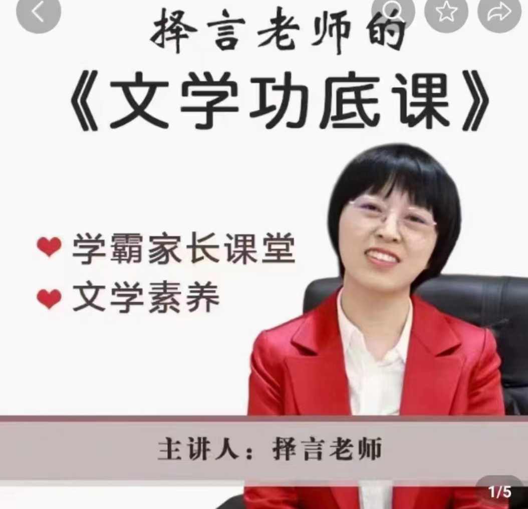 择言老师-文学功底课,课程,学习,发展,理解,艺术,第1张