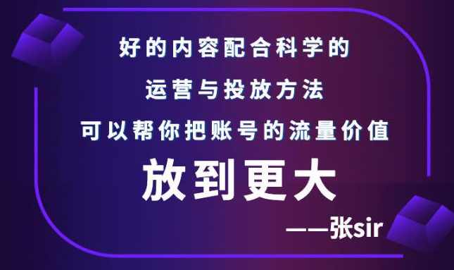 张sir账号流量增长课，告别海王流量，让你的流量更精准,课程,理解,直播,竞争,电商,第1张