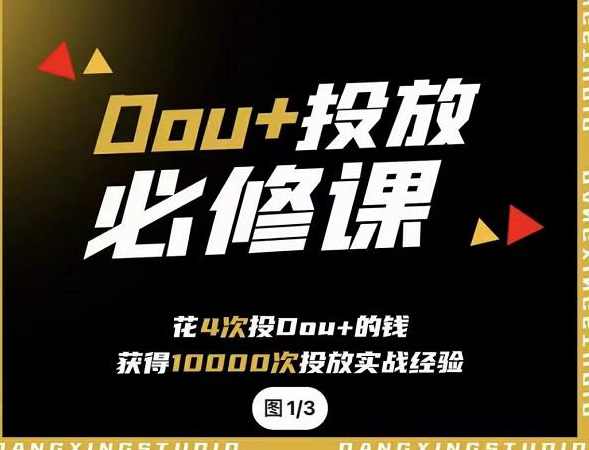 代同学DOU+投放训练营，用付费流量撬动大额自然流量，过得超额变现转化,课程,直播,第1张
