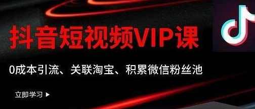 某学院抖音短视频VIP教程，0成本引流、关联淘宝、积累微信粉丝池,课程,定位,微信,视频制作,内容营销,第1张
