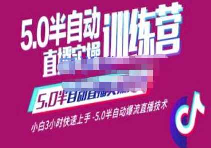蚂蚁·5.0半自动直播2345心法，小白3小时快速上手，5.0半自动爆流直播技术,课程,直播,定位,脚本,第1张