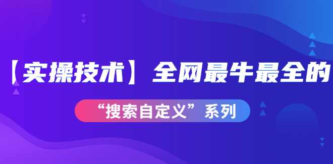 【实操技术】全网最牛最全的“搜索自定义”系列！价值698元,课程,直播,数据分析,第1张