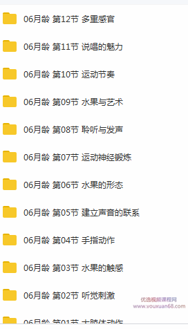 6个月宝宝早教训练课程视频全套（56集）,课程,教育,艺术,运动,放松,第2张