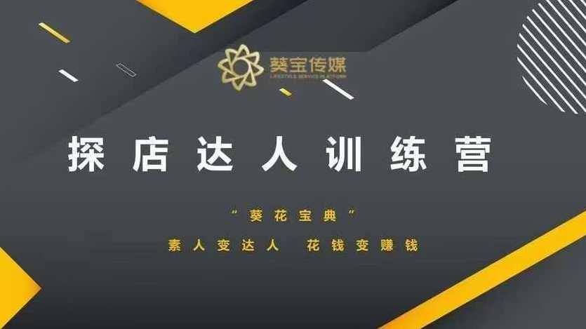 探店达人训练营，素人变达人，花钱变赚钱