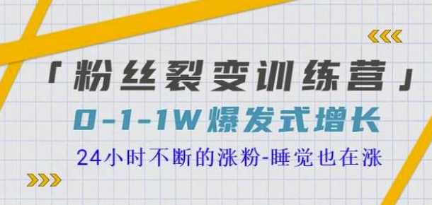当猩学堂粉丝裂变训练营，0-1-1w爆发式增长，24小时不断的涨粉-睡觉也在涨-16节课,课程,直播,成长,第1张