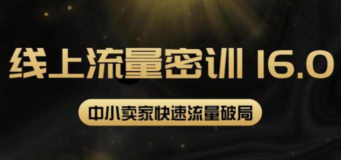 2022秋秋线上流量密训16.0：中小卖家流量破局,课程,学习,竞争,领导,第1张